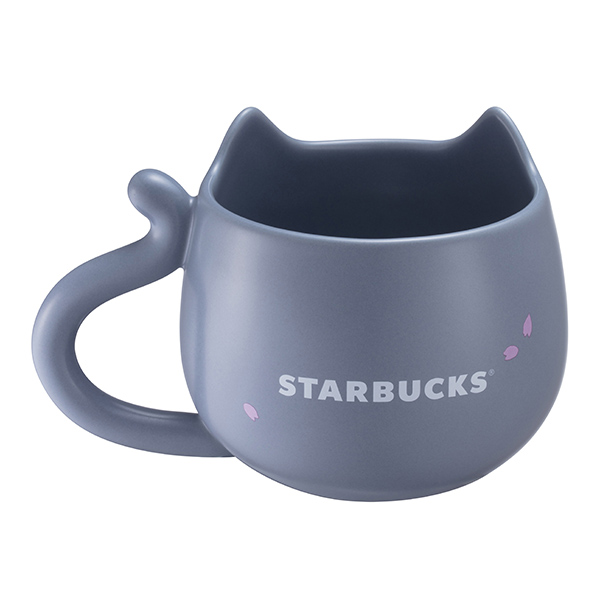 灰貓花漾馬克杯