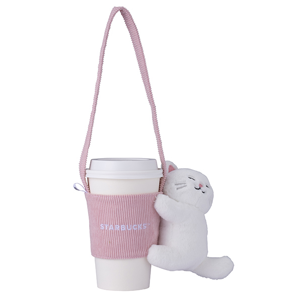 抱抱白貓咪單杯提袋