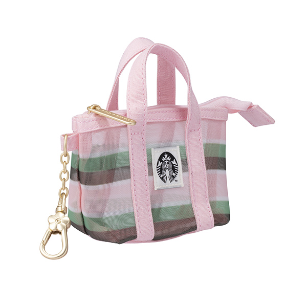 春日條紋網布零錢包