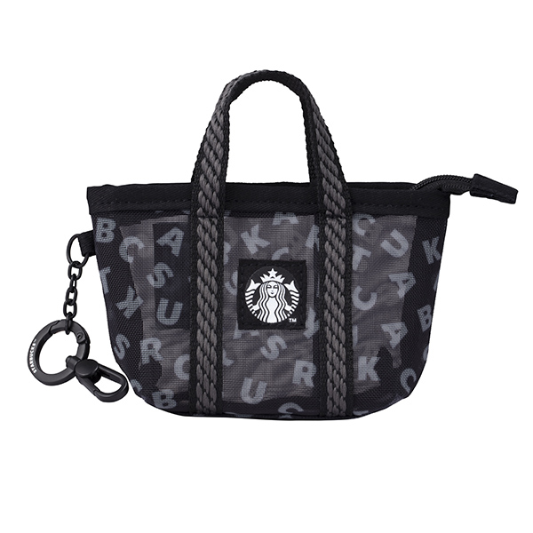 黑色品牌網布零錢包 