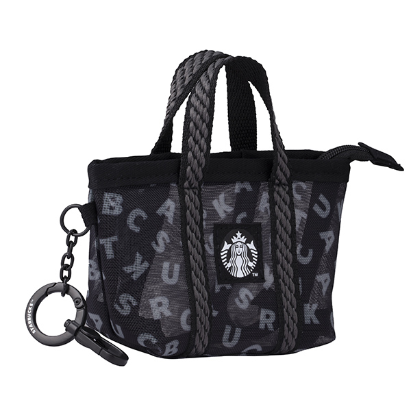 黑色品牌網布零錢包