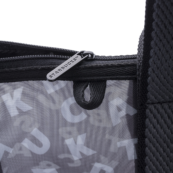 黑色品牌網布提背袋