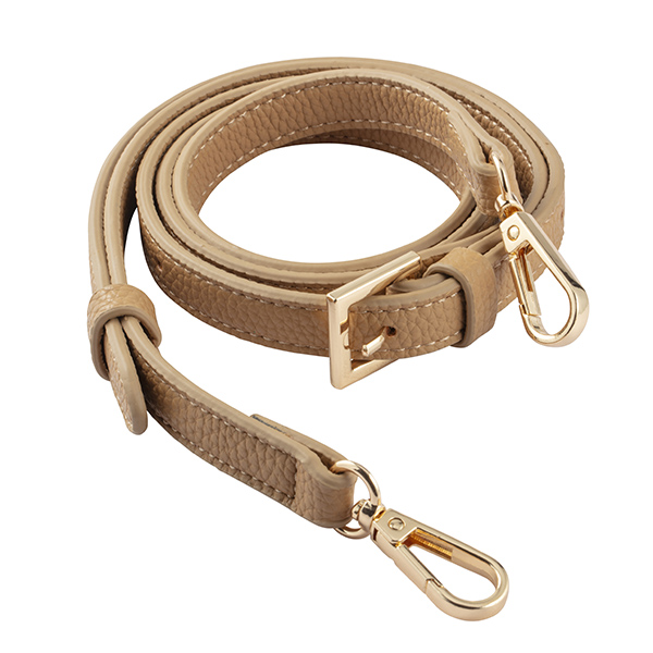 卡其皮革圓筒側背包