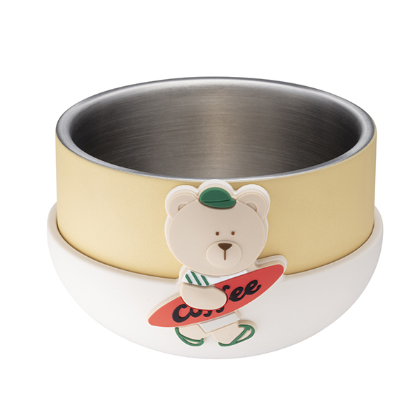 衝浪熊矽膠套不鏽鋼杯 