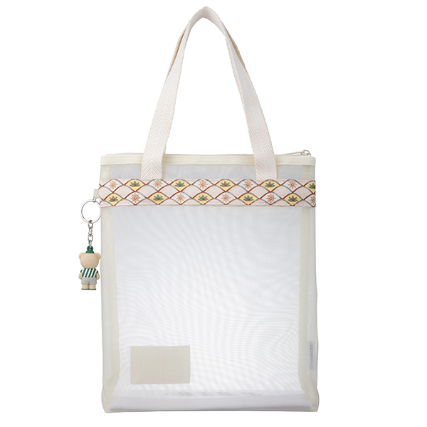 海灘小熊網布提袋