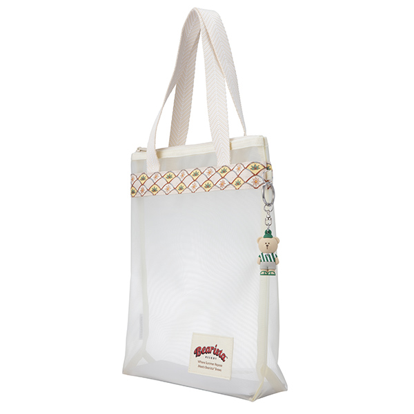 海灘小熊網布提袋