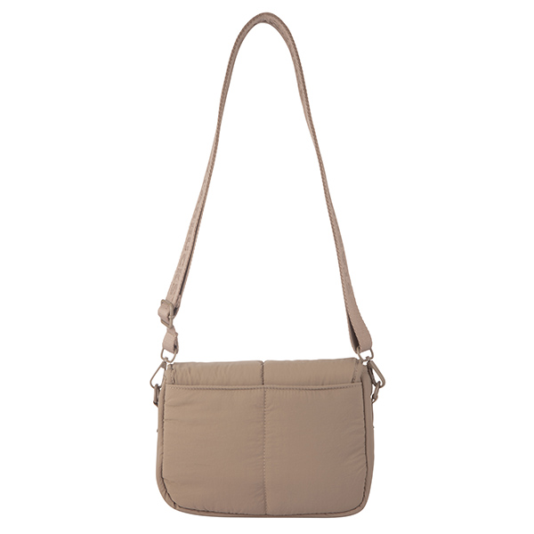 棕尼龍絎縫側背包