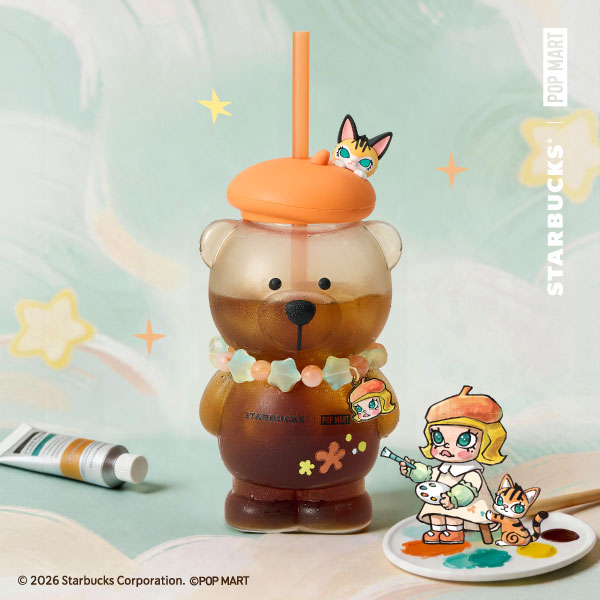 MOLLY小熊TOGO玻璃冷水杯 