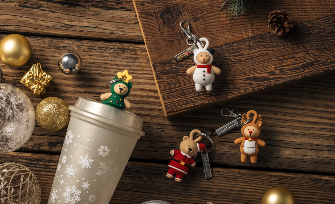 出發吧!一起旅遊趣 相機/星巴克造型小熊防塵塞鑰匙圈 集點贈