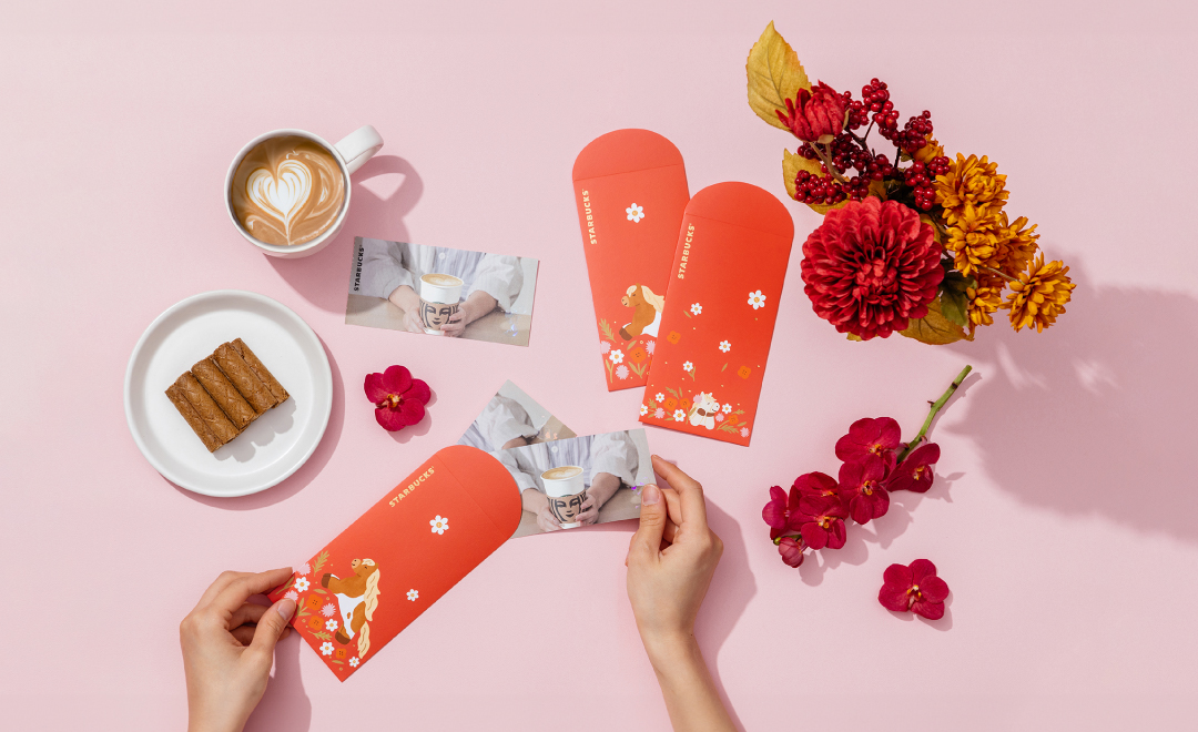 買飲料券送紅包袋・馬上好運來