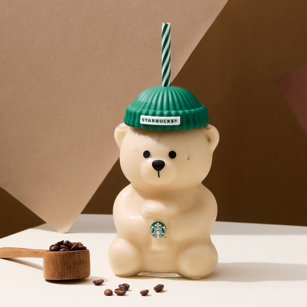 星巴克小熊玻璃TOGO冷水杯和可頌裝扮MINI熊寶寶上市辦法