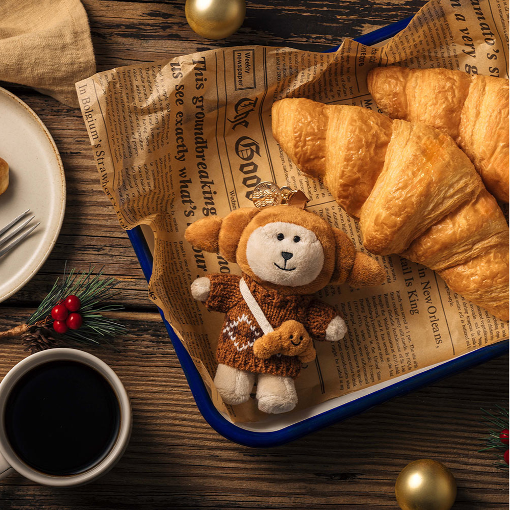 星巴克小熊玻璃TOGO冷水杯和可頌裝扮MINI熊寶寶上市辦法