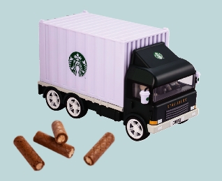 貨櫃車咖啡捲心酥禮盒